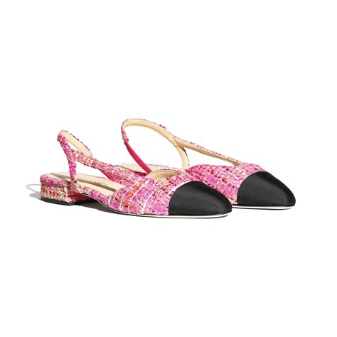 chanel slingback pink and black|Slingback Chanel shoes for women .